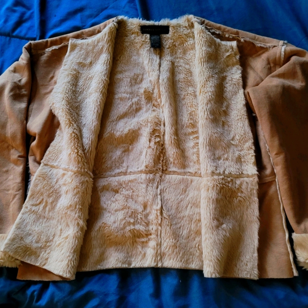 Banana Republic Brown Suade Blazer Jacket size L